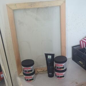 Screen Printing Kit with Black and Red Inks